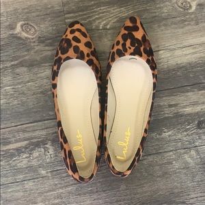 Holly Leopard print suede flats from Lulus